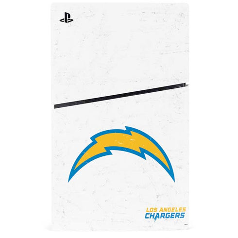 NFL Los Angeles Chargers Distressed PS5 Slim Digital Edition Bundle Skin